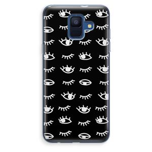 CaseCompany Eye pattern #3: Samsung Galaxy A6 (2018) Transparant Hoesje