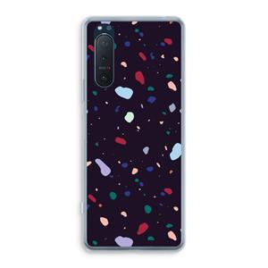 CaseCompany Dark Rounded Terrazzo: Sony Xperia 5 II Transparant Hoesje