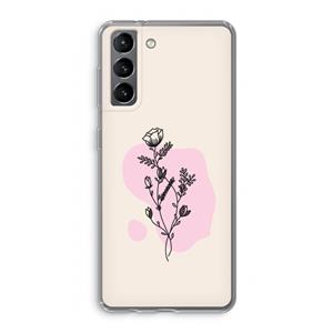 CaseCompany Roses are red: Samsung Galaxy S21 Transparant Hoesje