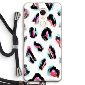 CaseCompany Cheetah color: Xiaomi Redmi 5 Transparant Hoesje met koord