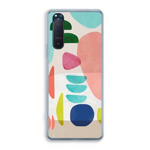 CaseCompany Bold Rounded Shapes: Sony Xperia 5 II Transparant Hoesje