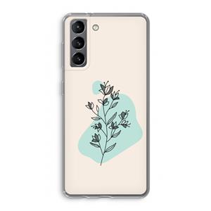 CaseCompany Violets are blue: Samsung Galaxy S21 Transparant Hoesje
