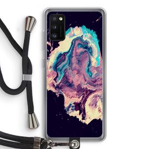 CaseCompany Cosmic Silence: Samsung Galaxy A41 Transparant Hoesje met koord