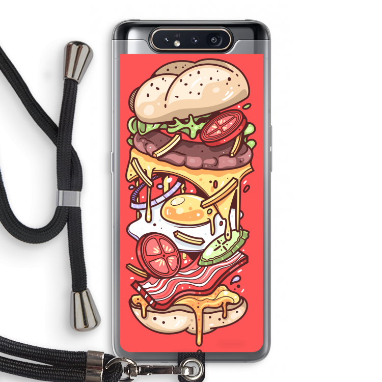 CaseCompany Diet Coke Please: Samsung Galaxy A80 Transparant Hoesje met koord