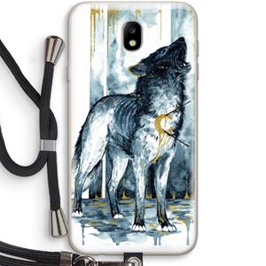 CaseCompany Bleeding Soul: Samsung Galaxy J7 (2017) Transparant Hoesje met koord