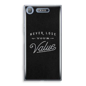 CaseCompany Never lose your value: Sony Xperia XZ1 Transparant Hoesje