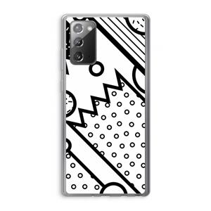 CaseCompany Pop Art #4: Samsung Galaxy Note 20 / Note 20 5G Transparant Hoesje