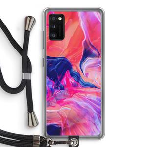 CaseCompany Earth And Ocean: Samsung Galaxy A41 Transparant Hoesje met koord
