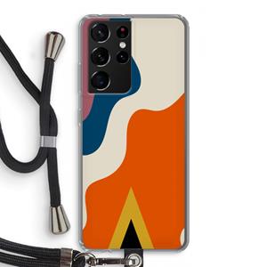 CaseCompany Noor A: Samsung Galaxy S21 Ultra Transparant Hoesje met koord