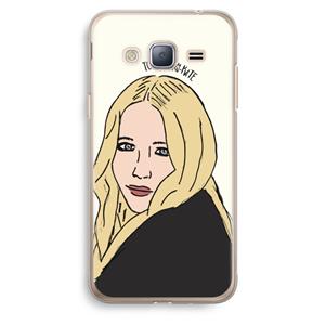 CaseCompany Mary Kate: Samsung Galaxy J3 (2016) Transparant Hoesje