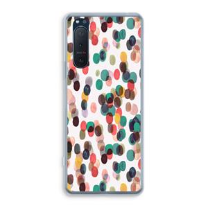 CaseCompany Tropical Dots: Sony Xperia 5 II Transparant Hoesje