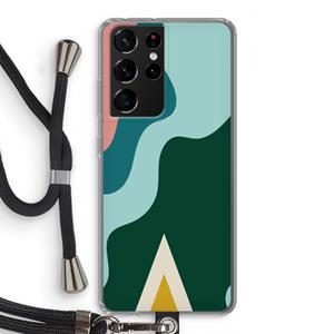 CaseCompany Noor B: Samsung Galaxy S21 Ultra Transparant Hoesje met koord