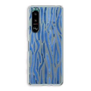 CaseCompany Blauwe nerven: Sony Xperia 5 III Transparant Hoesje