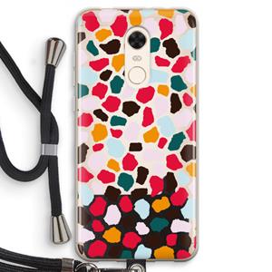 CaseCompany Colored Giraffe: Xiaomi Redmi 5 Transparant Hoesje met koord