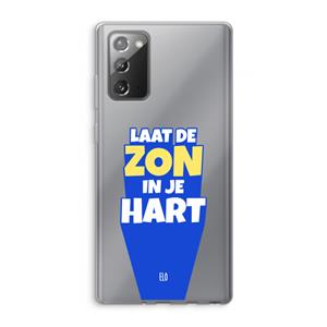 CaseCompany Laat de zon in je hart: Samsung Galaxy Note 20 / Note 20 5G Transparant Hoesje