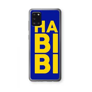 CaseCompany Habibi Blue: Samsung Galaxy A31 Transparant Hoesje