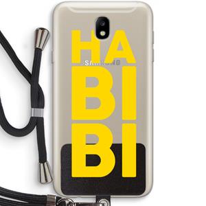 CaseCompany Habibi Majorelle : Samsung Galaxy J7 (2017) Transparant Hoesje met koord