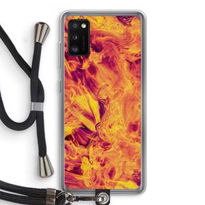 CaseCompany Eternal Fire: Samsung Galaxy A41 Transparant Hoesje met koord