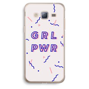 CaseCompany GRL PWR: Samsung Galaxy J3 (2016) Transparant Hoesje