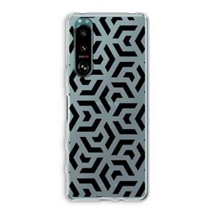 CaseCompany Crazy pattern: Sony Xperia 5 III Transparant Hoesje