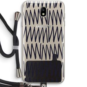 CaseCompany Marrakech Zigzag: Samsung Galaxy J7 (2017) Transparant Hoesje met koord