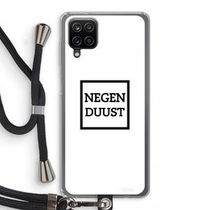 CaseCompany Negenduust vierkant: Samsung Galaxy A12 Transparant Hoesje met koord
