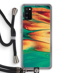 CaseCompany Green Inferno: Samsung Galaxy A41 Transparant Hoesje met koord