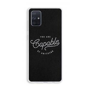 CaseCompany Capable: Galaxy A71 Transparant Hoesje