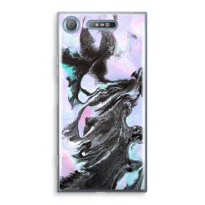 CaseCompany Pastel zwart: Sony Xperia XZ1 Transparant Hoesje