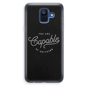 CaseCompany Capable: Samsung Galaxy A6 (2018) Transparant Hoesje