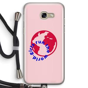 CaseCompany Run The World: Samsung Galaxy A5 (2017) Transparant Hoesje met koord