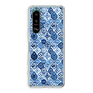 CaseCompany Blauw motief: Sony Xperia 5 III Transparant Hoesje