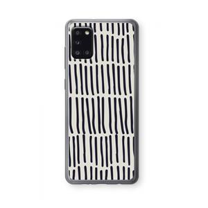 CaseCompany Moroccan stripes: Samsung Galaxy A31 Transparant Hoesje