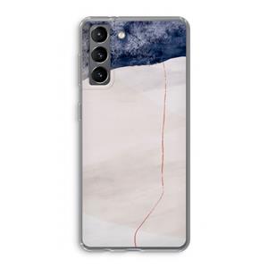 CaseCompany Stone White: Samsung Galaxy S21 Transparant Hoesje