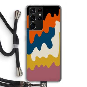 CaseCompany Baar A: Samsung Galaxy S21 Ultra Transparant Hoesje met koord