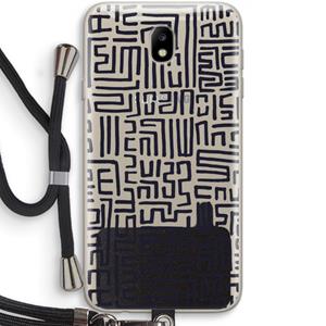 CaseCompany Moroccan Print: Samsung Galaxy J7 (2017) Transparant Hoesje met koord