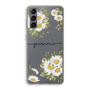 CaseCompany Daisies: Samsung Galaxy S21 Transparant Hoesje