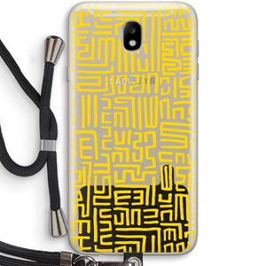 CaseCompany Majorelle Blue Print: Samsung Galaxy J7 (2017) Transparant Hoesje met koord