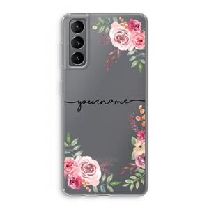 CaseCompany Rozen: Samsung Galaxy S21 Transparant Hoesje