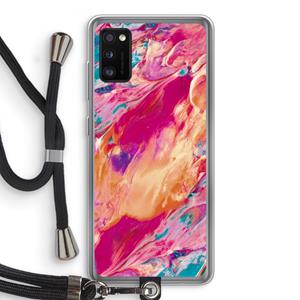 CaseCompany Pastel Echoes: Samsung Galaxy A41 Transparant Hoesje met koord