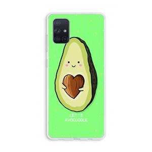 CaseCompany Avocuddle: Galaxy A71 Transparant Hoesje