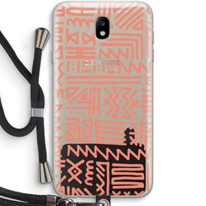 CaseCompany Marrakech Pink: Samsung Galaxy J7 (2017) Transparant Hoesje met koord