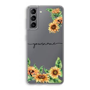 CaseCompany Zonnebloemen: Samsung Galaxy S21 Transparant Hoesje