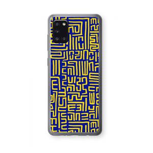 CaseCompany Majorelle Blue Print: Samsung Galaxy A31 Transparant Hoesje