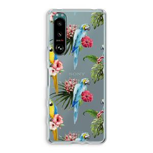 CaseCompany Kleurrijke papegaaien: Sony Xperia 5 III Transparant Hoesje