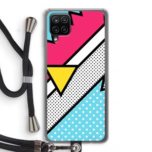 CaseCompany Pop Art #3: Samsung Galaxy A12 Transparant Hoesje met koord
