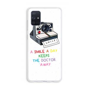 CaseCompany Smile: Galaxy A71 Transparant Hoesje