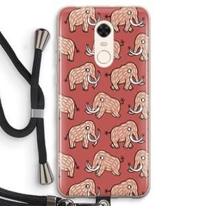 CaseCompany Mammoet: Xiaomi Redmi 5 Transparant Hoesje met koord