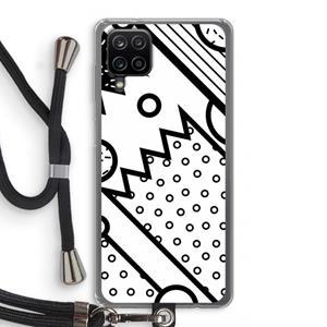 CaseCompany Pop Art #4: Samsung Galaxy A12 Transparant Hoesje met koord