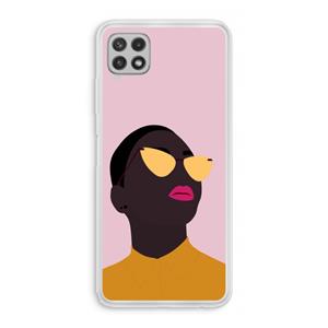 CaseCompany Yellow glasses: Samsung Galaxy A22 4G Transparant Hoesje